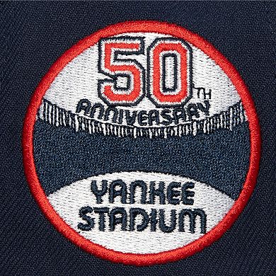 Men's Mitchell & Ness Cream/Gray New York Yankees Yankee Stadium 50th Anniversary Homefield Fitted Hat
