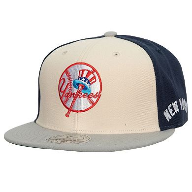 Men's Mitchell & Ness Cream/Gray New York Yankees Yankee Stadium 50th Anniversary Homefield Fitted Hat