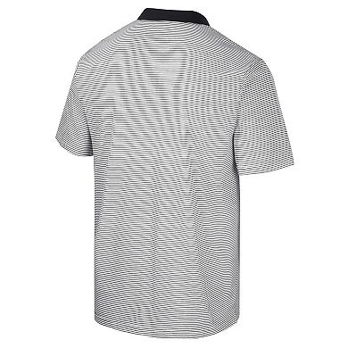 Men's Colosseum White/Black Purdue Boilermakers Print Stripe Polo