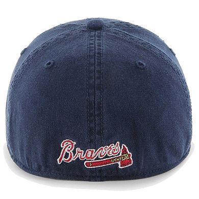 Men's '47 Navy Atlanta Braves Franchise Logo Fitted Hat