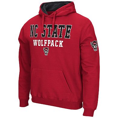 Men's Colosseum Red NC State Wolfpack Sunrise Pullover Hoodie