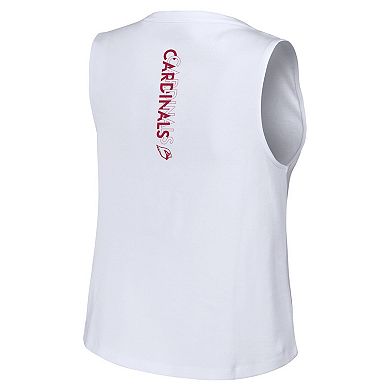 Women's WEAR by Erin Andrews  White Arizona Cardinals Lace-Up Tank Top
