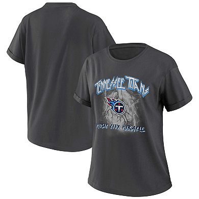 Women's WEAR by Erin Andrews Charcoal Tennessee Titans Boyfriend T-Shirt