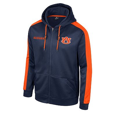 Men's Colosseum  Navy Auburn Tigers Reese Full-Zip Hoodie