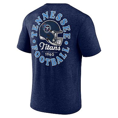 Men's Profile Navy Tennessee Titans Big & Tall Two-Hit Throwback T-Shirt