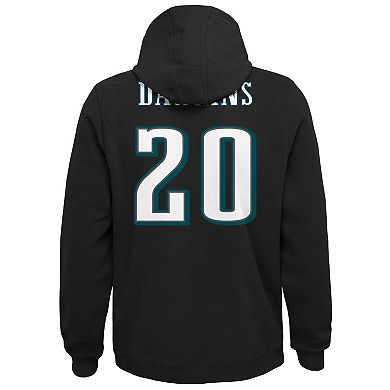 Youth Mitchell & Ness Brian Dawkins Black Philadelphia Eagles Retired Player Name & Number Pullover Hoodie