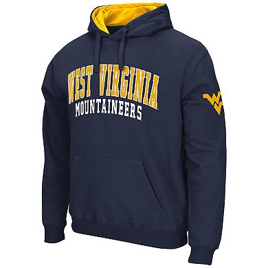Men's Colosseum Navy West Virginia Mountaineers Double Arch Pullover Hoodie