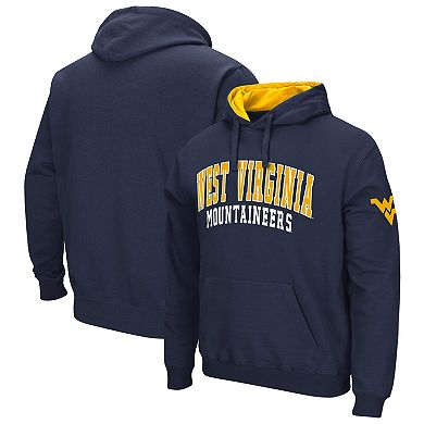 Men's Colosseum Navy West Virginia Mountaineers Double Arch Pullover Hoodie