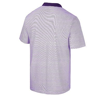 Men's Colosseum White/Purple Washington Huskies Print Stripe Polo
