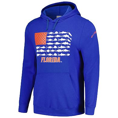 Men's Columbia Royal Florida Gators PFG Fish Flag II Pullover Hoodie