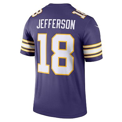 Men's Nike Justin Jefferson Purple Minnesota Vikings Classic Legend Player Jersey