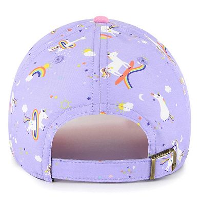 Girls Preschool '47 Lavender Baltimore Ravens Unicorn Clean Up Adjustable Hat