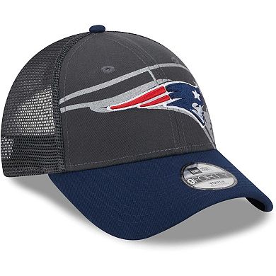 Youth New Era Graphite New England Patriots Reflect 9FORTY Adjustable Hat