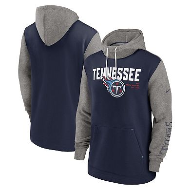 Men's Nike Navy Tennessee Titans Fashion Color Block Pullover Hoodie