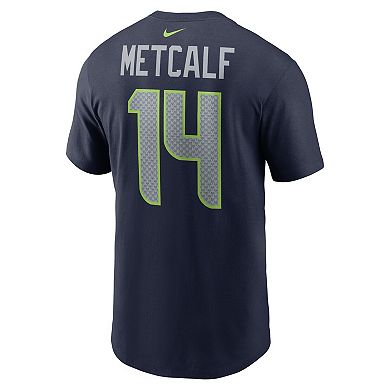 Men's Nike DK Metcalf College Navy Seattle Seahawks Player Name & Number T-Shirt