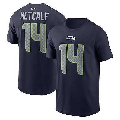 Men's Nike DK Metcalf College Navy Seattle Seahawks Player Name & Number T-Shirt