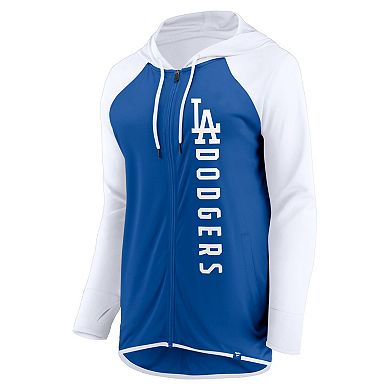 Women's Fanatics Branded Royal/White Los Angeles Dodgers Forever Fan Full-Zip Hoodie Jacket