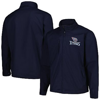 Men's Dunbrooke Navy Tennessee Titans Journey Workwear Tri-Blend Full-Zip Jacket