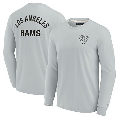 Unisex Fanatics Signature Gray Los Angeles Rams Super Soft Long Sleeve T-Shirt