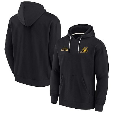 Unisex Fanatics Signature Black Los Angeles Lakers Super Soft Fleece Pullover Hoodie