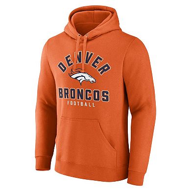 Men's Fanatics Branded  Orange Denver Broncos Between the Pylons Pullover Hoodie