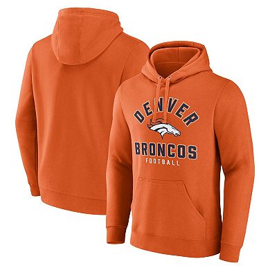 Men's Fanatics Branded  Orange Denver Broncos Between the Pylons Pullover Hoodie