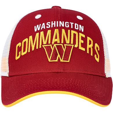 Youth Burgundy/White Washington Commanders Core Lockup Adjustable Hat