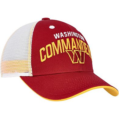 Youth Burgundy/White Washington Commanders Core Lockup Adjustable Hat