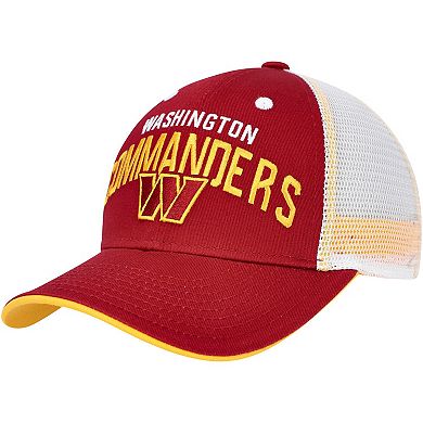 Youth Burgundy/White Washington Commanders Core Lockup Adjustable Hat