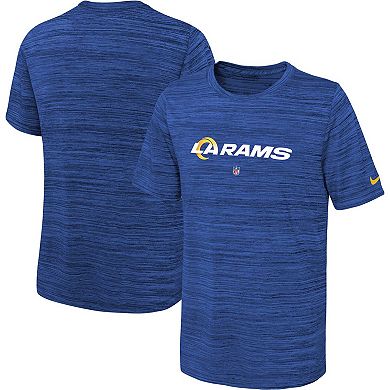 Youth Nike Royal Los Angeles Rams Sideline Velocity Performance T-Shirt