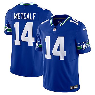 Men's Nike DK Metcalf Royal Seattle Seahawks Vapor F.U.S.E. Limited Jersey