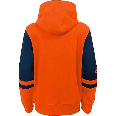 Youth Orange Denver Broncos Colorblock Full-Zip Hoodie