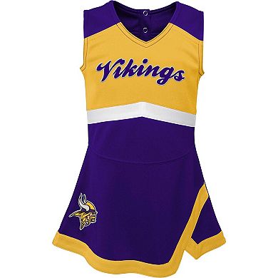Girls Infant Purple Minnesota Vikings Cheer Captain Jumper Dress