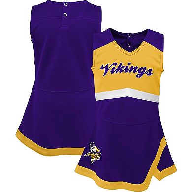 Girls Infant Purple Minnesota Vikings Cheer Captain Jumper Dress