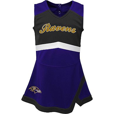 Girls Infant Purple Baltimore Ravens Cheer Captain Jumper Dress