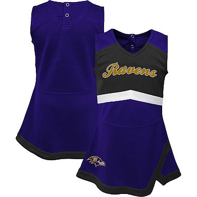 Girls Infant Purple Baltimore Ravens Cheer Captain Jumper Dress