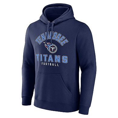 Men's Fanatics Branded  Navy Tennessee Titans Between the Pylons Pullover Hoodie