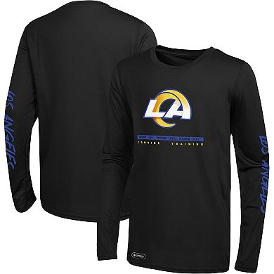 Men's Black Los Angeles Rams Agility Long Sleeve T-Shirt