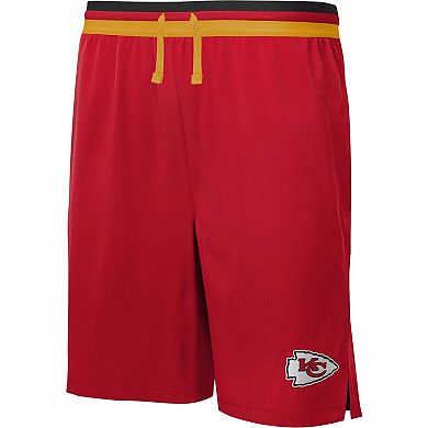 Men's Red Kansas City Chiefs Cool Down Tri-Color Elastic Training Shorts