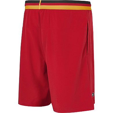 Men's Red Kansas City Chiefs Cool Down Tri-Color Elastic Training Shorts