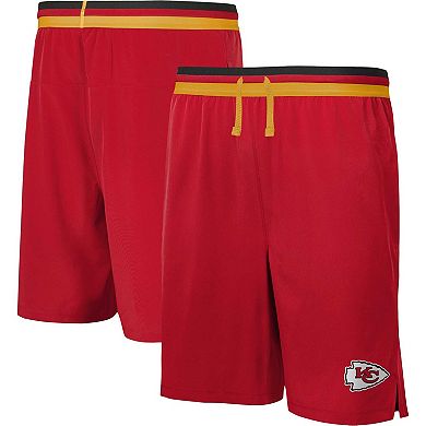 Men's Red Kansas City Chiefs Cool Down Tri-Color Elastic Training Shorts