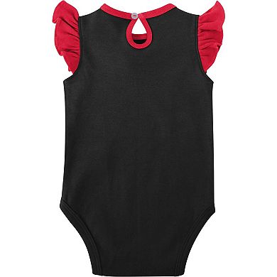 Girls Newborn & Infant Red/Black Wisconsin Badgers Spread the Love 2-Pack Bodysuit Set
