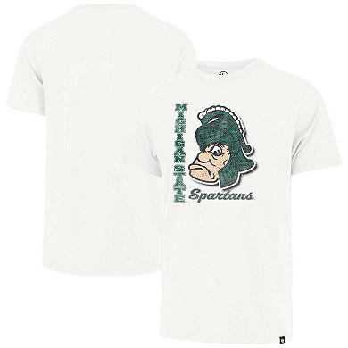 Men's '47  Cream Michigan State Spartans Phase Out Throwback Franklin T-Shirt