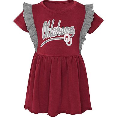 Girls Toddler Crimson Oklahoma Sooners Too Cute Tri-Blend Dress