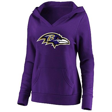 Women's Profile Lamar Jackson Purple Baltimore Ravens Plus Size Player Name & Number Pullover Hoodie