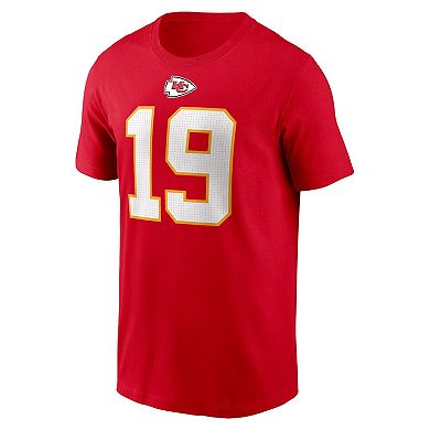 Men's Nike Kadarius Toney Red Kansas City Chiefs Player Name & Number T-Shirt