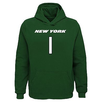 Youth Ahmad Sauce Gardner Green New York Jets Mainliner Player Name & Number Pullover Hoodie