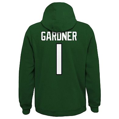 Youth Ahmad Sauce Gardner Green New York Jets Mainliner Player Name & Number Pullover Hoodie
