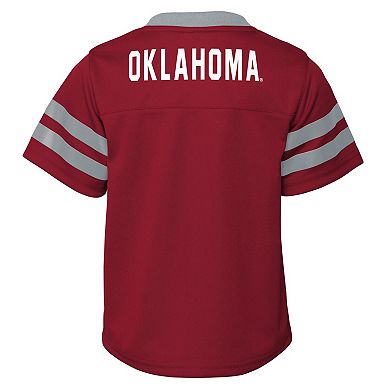 Infant Crimson Oklahoma Sooners Two-Piece Red Zone Jersey & Pants Set