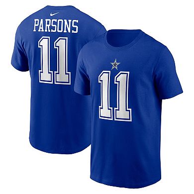 Men's Nike Micah Parsons  Royal Dallas Cowboys  Player Name & Number T-Shirt